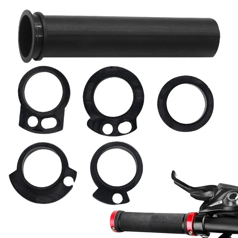 

2 Pairs Bicycle Handlebar Rubber Cover Grips Ergonomic Double Lock-on Non Slip Bike Grips Assembly With 2 End Caps For Mountain
