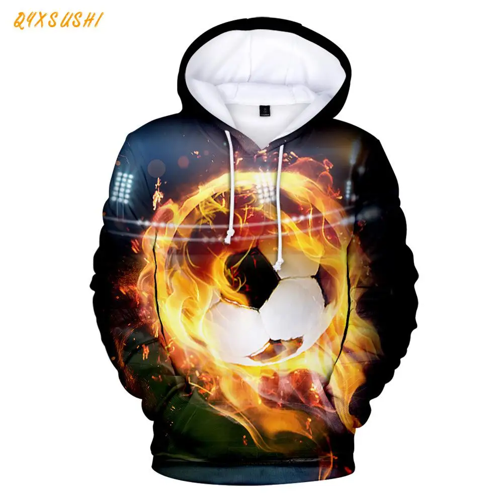 

3D Hoodie Men's Women's Sweatshirt New Fashion Printing Boys Girls Casual Pullover Cartoon football undefeated flame fun