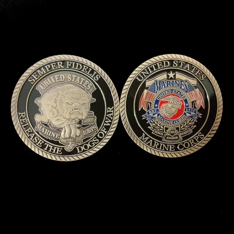 

Art Craft Decor Collectible Plated US Marine Corps Coin Gift Collection Commemorative Non currency Dogs of War