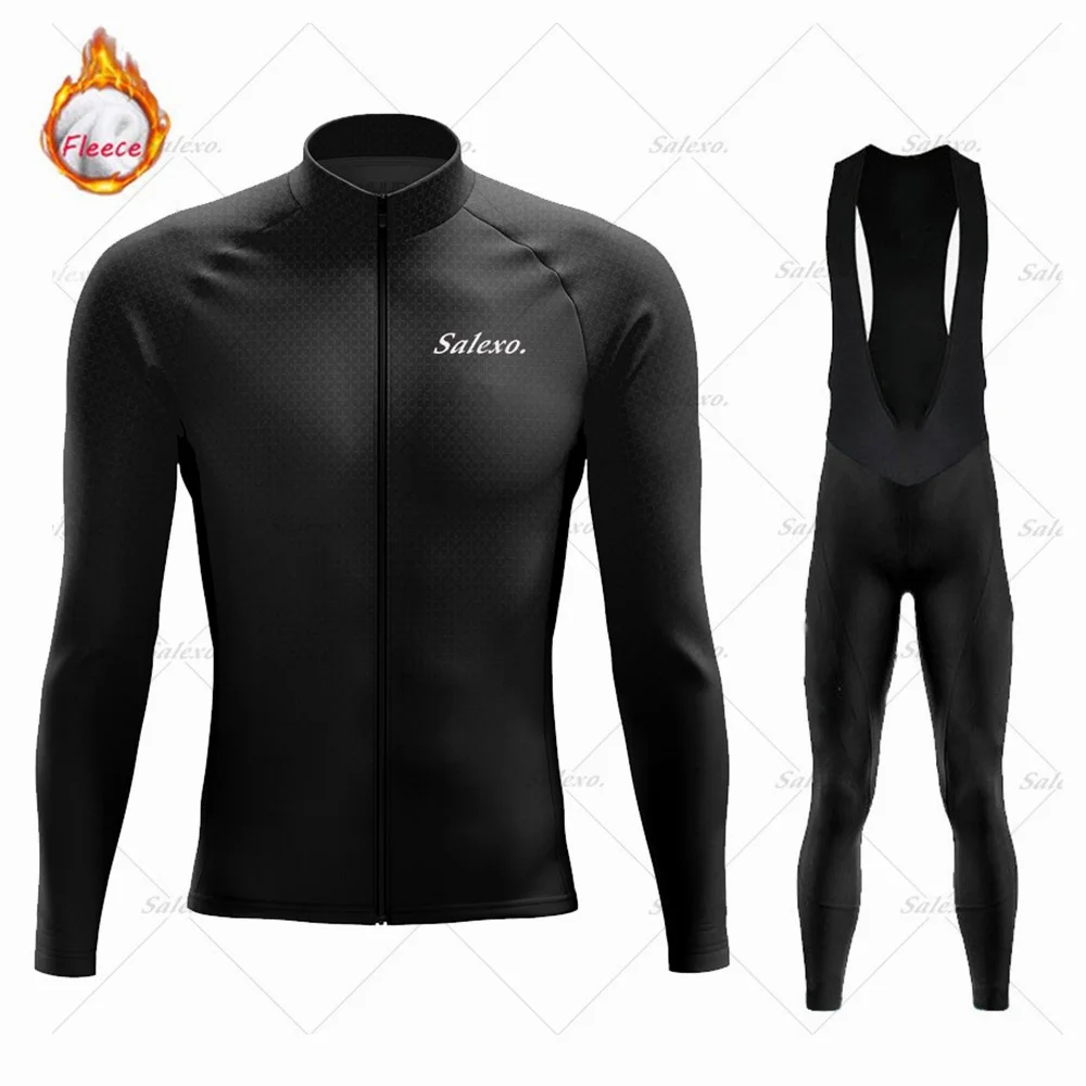 Мужской флисовый костюм с длинным рукавом зимний Трикотажный для езды на