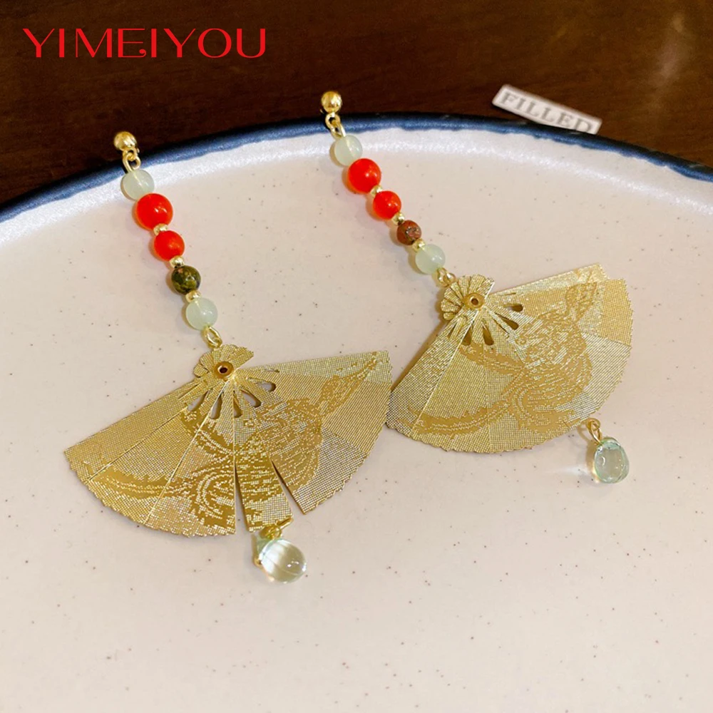 

Colorful Tessel Long Earrings Gold Color Drop Flowers Women Luxury Jewelry Set For Ladies Wedding Crystal Design Accessories