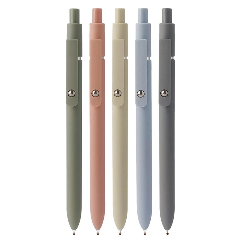 

5 Pcs High-Quality Gel Pen Fine Tip, Retractable Ball Rolling Gel Pen, Black Ink, Smooth Writing