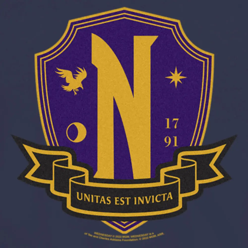 Футболка с гербом Nevermore Academy Junior's Wednesday