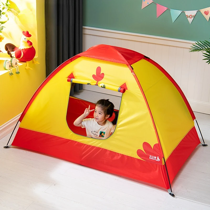 

Outdoor Children's Tent Layer 2-3 People Camping Single Summer Camp Park Indoor Baby Play House Portable