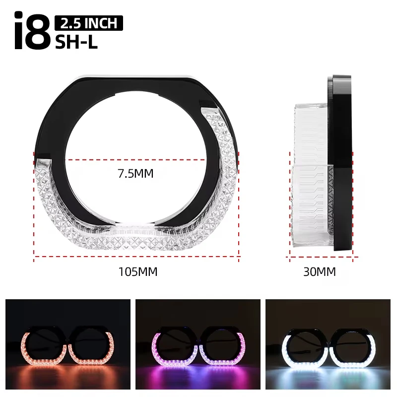 

2 Шт. 5D RGB Светодиодные Кольцевые Фары Angel Eyes С Функцией Поворотников, Совместимые С Bluetooth Через Приложение, Для 2