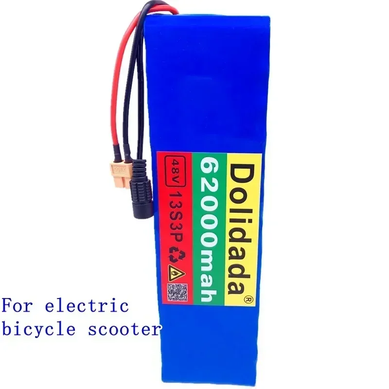 Литий-ионный аккумулятор XT60 plug 48V62Ah 1000W 13S3P 48V подходит для 54 6 V с зарядным