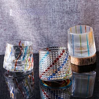 luxury crystal glass tumbler glass whiskey glass new home wine creative rotation