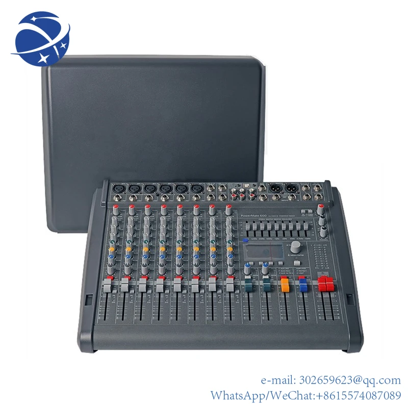 

Professional Microphone Mixer 48v digital audio usb mixer Powermate PM600-3 2X800w powered audio mixer