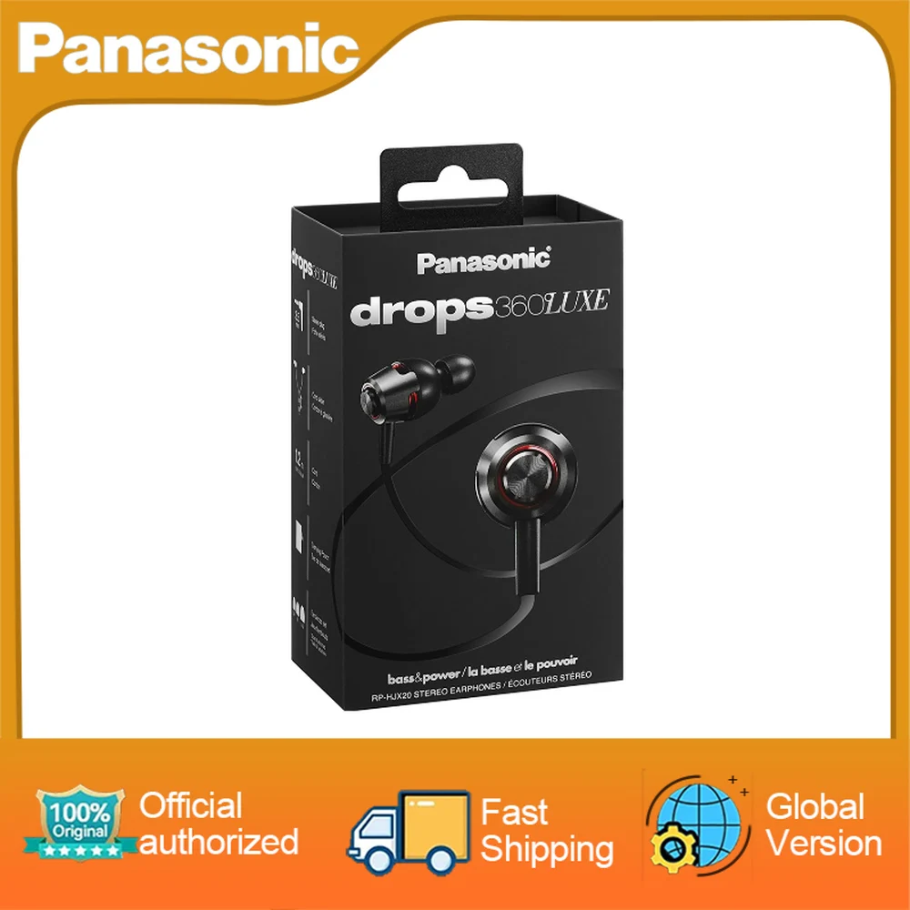 

Panasonic drops360°LUXE Premium In-Ear Stereo Headphones RP-HJX20-K