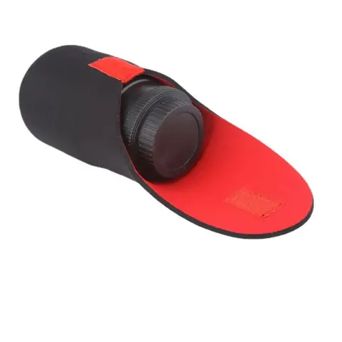 Неопреновый чехол для объектива камеры, красный/черный, S/M/L/XL/XXL