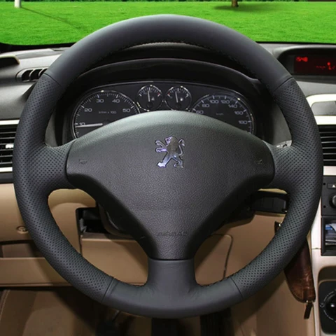 АвтомобильНая крышка рулевого колеса для Peugeot 307 Индивидуальные DIY Автомобильные аксессуары Интерьеры Оригинальное рулевое колесо Оплетка Рулевое управление