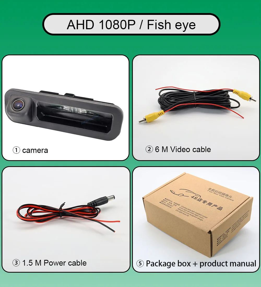 

AHD 1080P 170 ° Камера заднего вида с ручкой багажника FishEye для Ford Tourneo Connect Transit Connect Tourneo Grand Wango 2013 ~ 2021