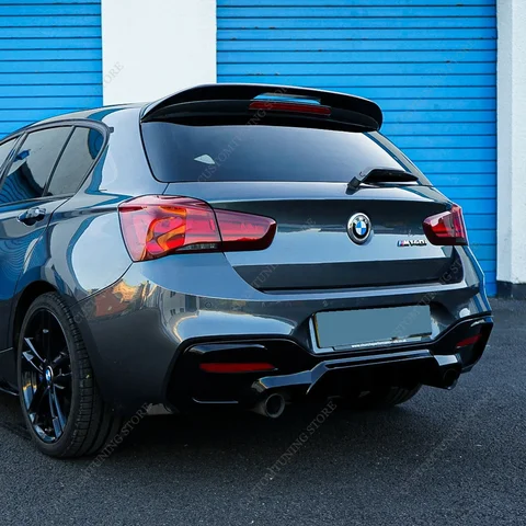 Для Bmw F20 F21 M135i M140i M Sport 2015-2019 Lci Gloss Black MP Style Задний диффузор Задний бампер Разделитель губ Обвесы Тюнинг