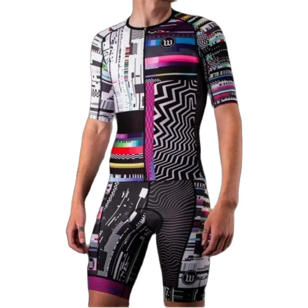 Новинка мужской костюм для триатлона с короткими рукавами езды на велосипеде