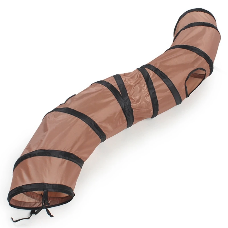 

Collapsible Tunnels Tube Cat Playing Tunnel 2 Holes Hideaway Tent Toy