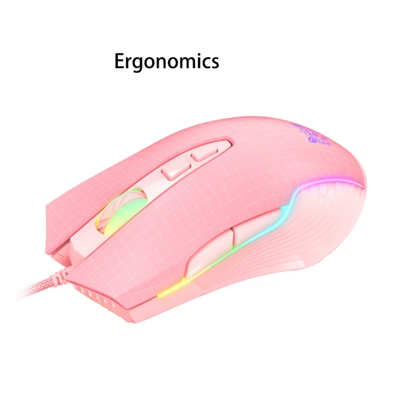 Мышь компьютерная игровая Проводная с RGB-подсветкой 6400DPI |