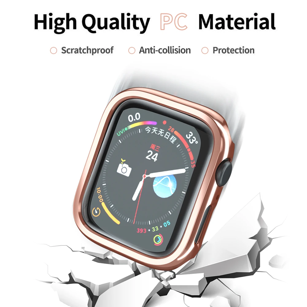Жесткий Бампер из поликарбоната защитная рамка для Apple Watch 8 чехол серии 7 6 SE 5 4