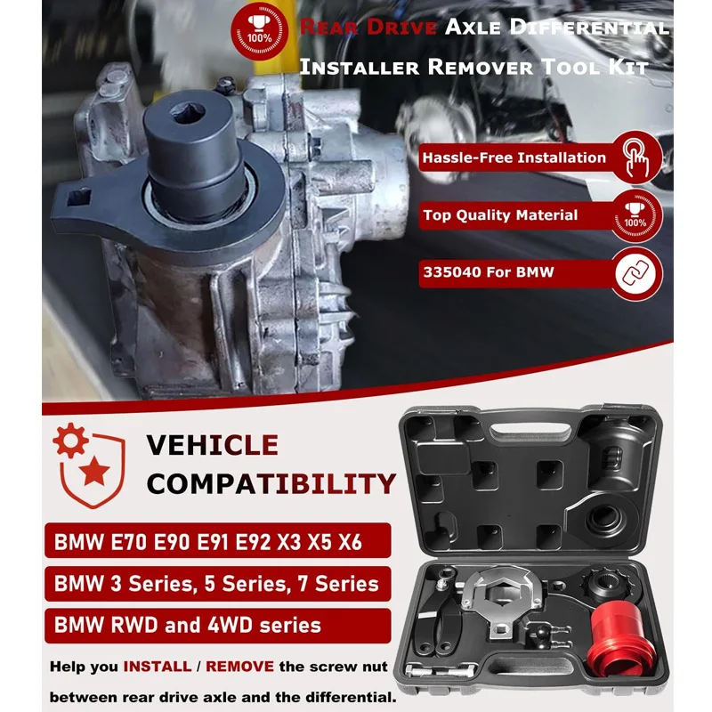 335040 Инструмент для снятия установщика дифференциала заднего привода BMW E70 E90 E91 E92