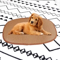 pet cooling rattan weaving process natural material smooth and flat summer refreshing mat for dogs cat safe and non toxic