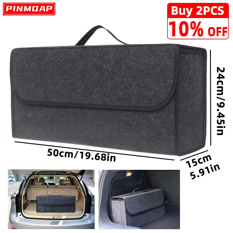 

Сумка для хранения автомобиля, органайзер для хранения багажника, инструменты, органайзер для багажника автомобиля, мягкий фетровый ящик для хранения, новое противоскользящее отделение, автомобильные аксессуары