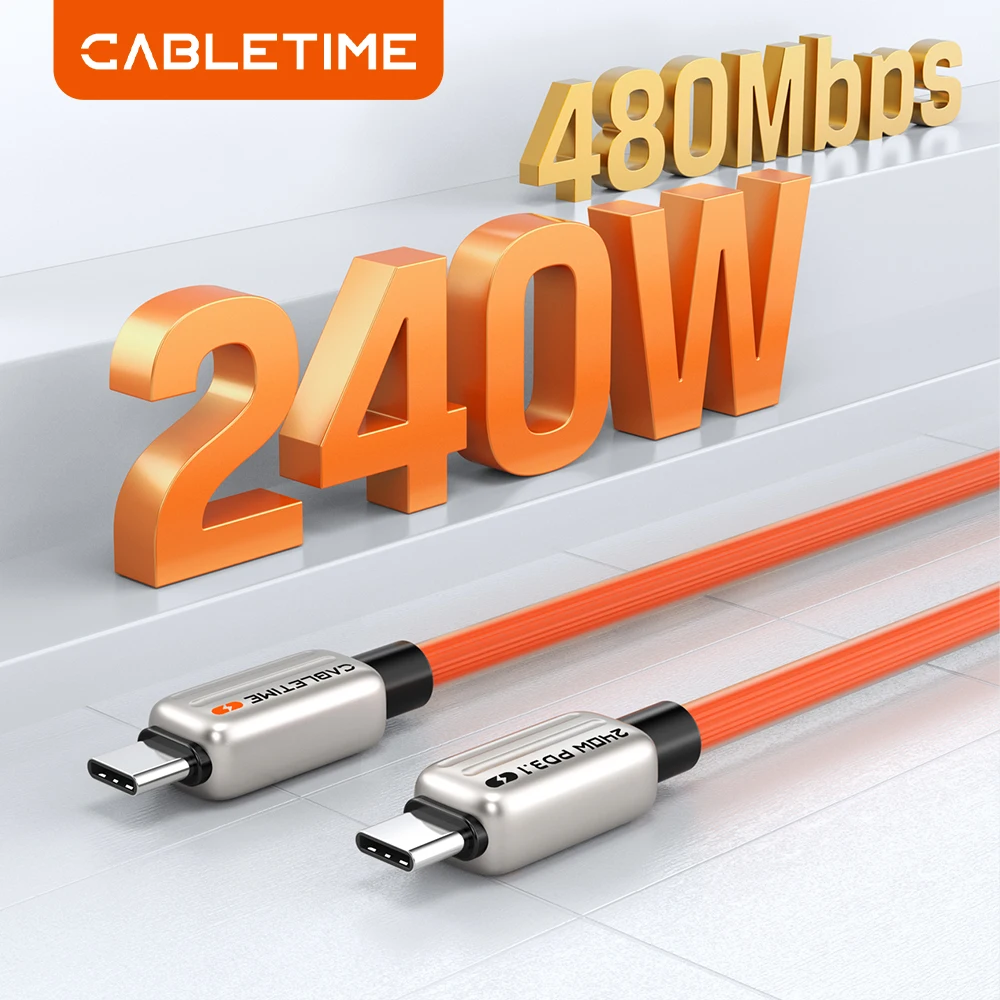 CABLETIME PD240W USB C Charger Cable PD3.1 for Mac