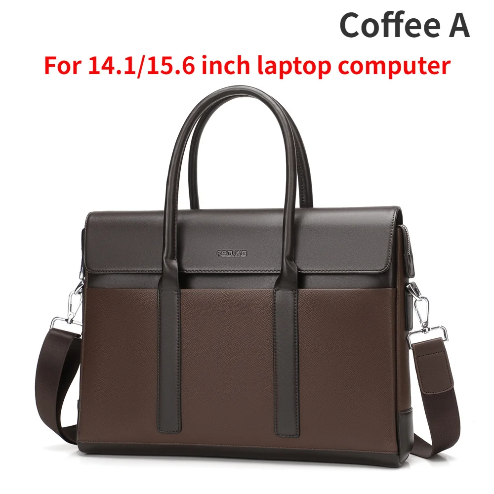 

Large Capacity Men Leather Handbags For HP DELL MACBOOK ACER ASUS 14.1 15.6" Laptop Computer Man Briefcase Luxury Bags