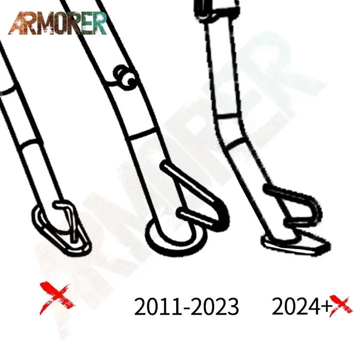 Подставка для ног мотоцикла увеличенная удлинительная боковая подставка KTM RC125