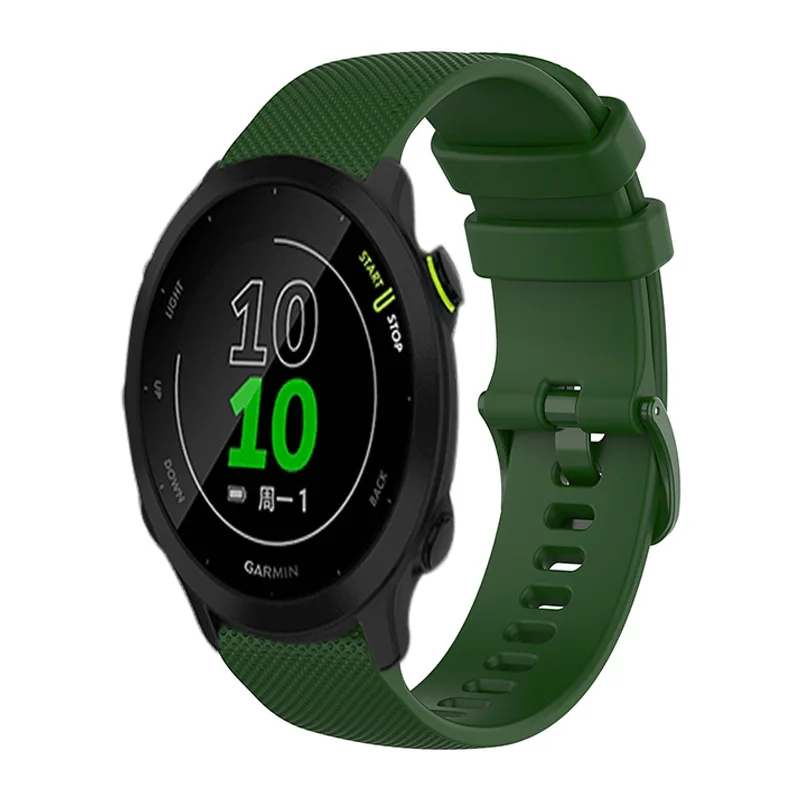 Silicone Strap for Garmin Forerunner 158 245 645 18mm 20mm 22mm Small Checkered Replacement Wristband Bracelet Smartwatch Band