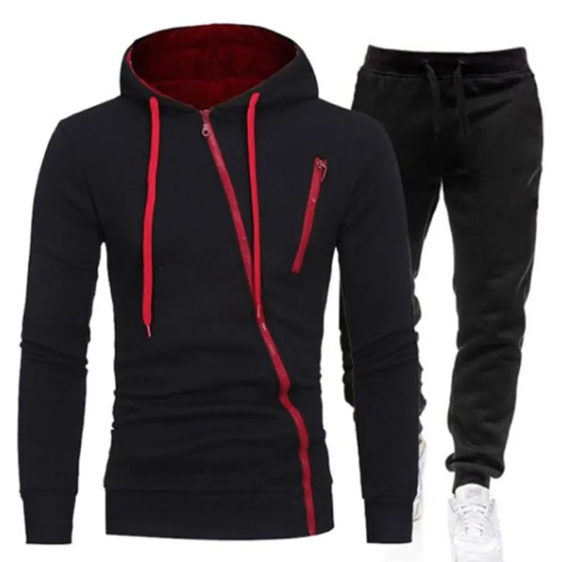 

Костюм спортивный мужской на молнии, модный костюм для бега, комплект спортивной одежды, весна-осень