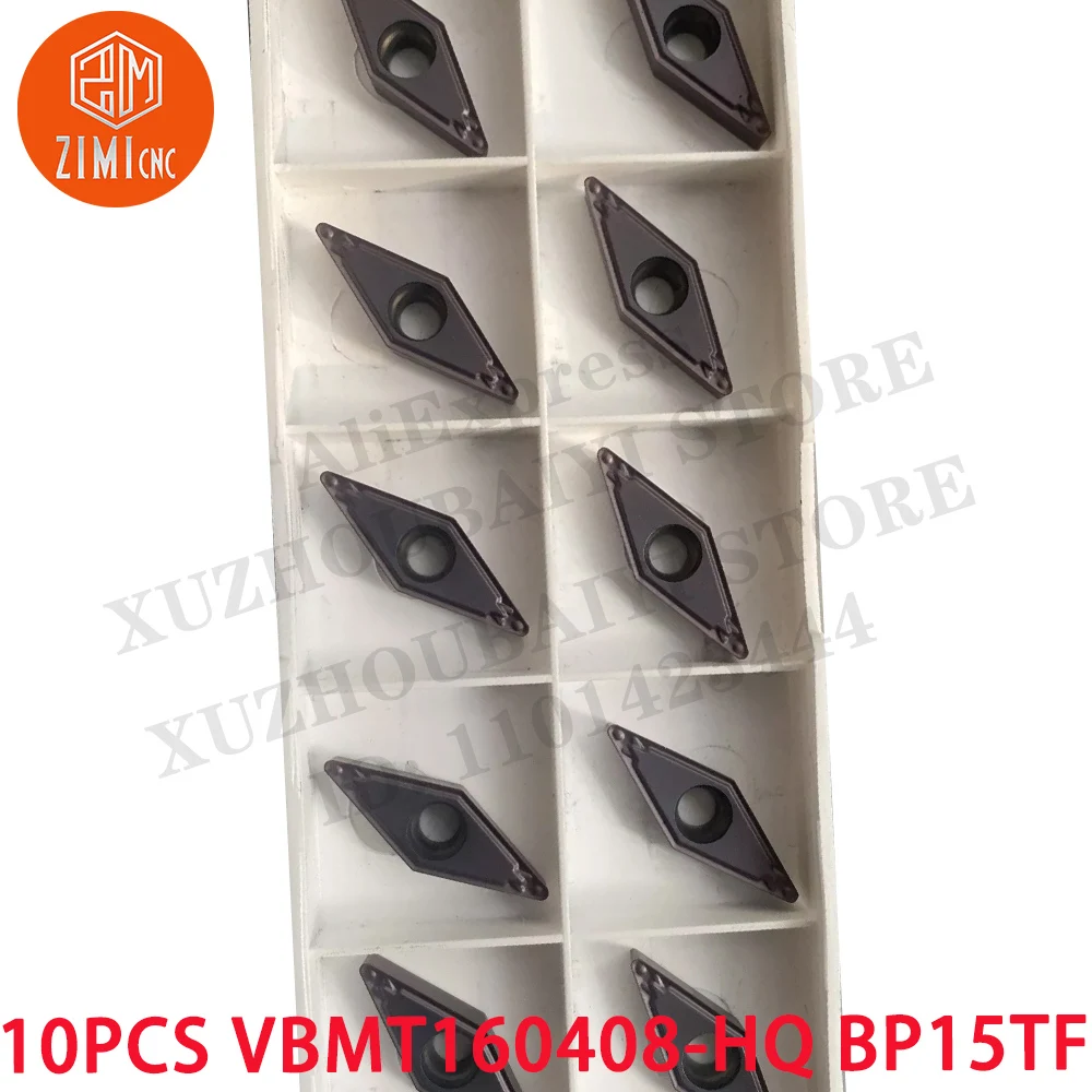 10PC VBMT160408-HQ BP15TF Сменный инструмент с ЧПУ Твердосплавная токарная пластина Для