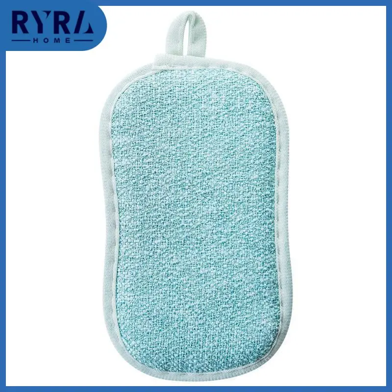 

Reusable Cleaning Brush Double Sided Efficient Dishcloth No Scraping Decontamination Kitchen Gadget Scouring Pad Microfiber