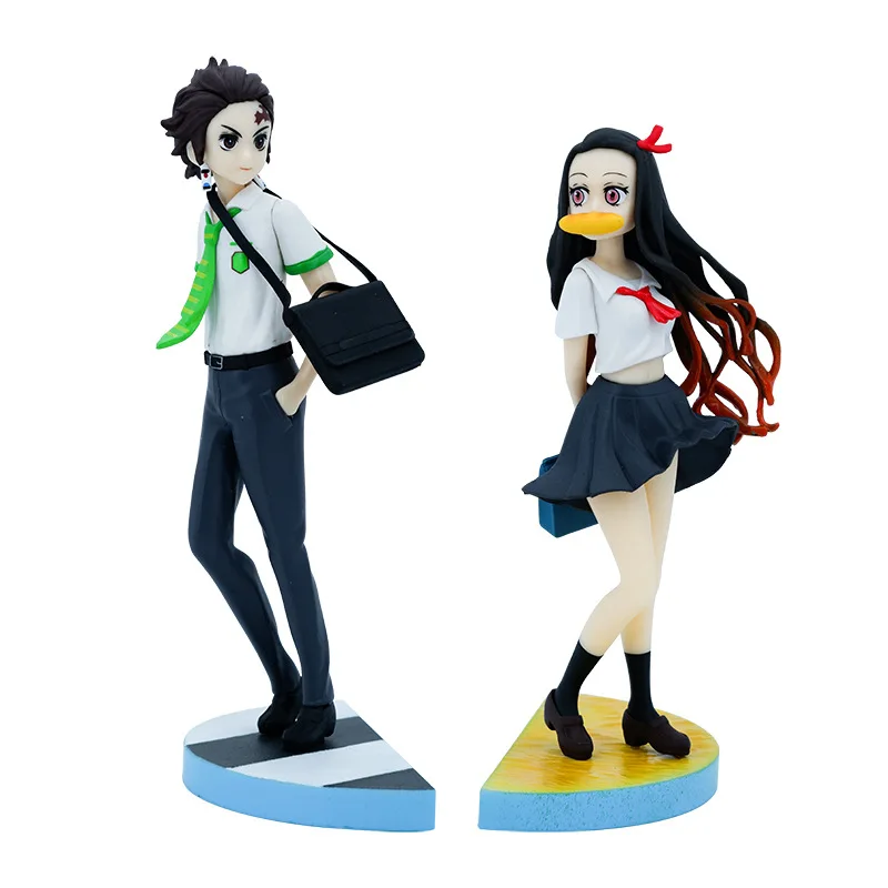 

23CM Anime Figure Demon Slayer Kamado Nezuko Kamado Tanjirou PVC Removable Figure Collection Model Decoration Car Decoration