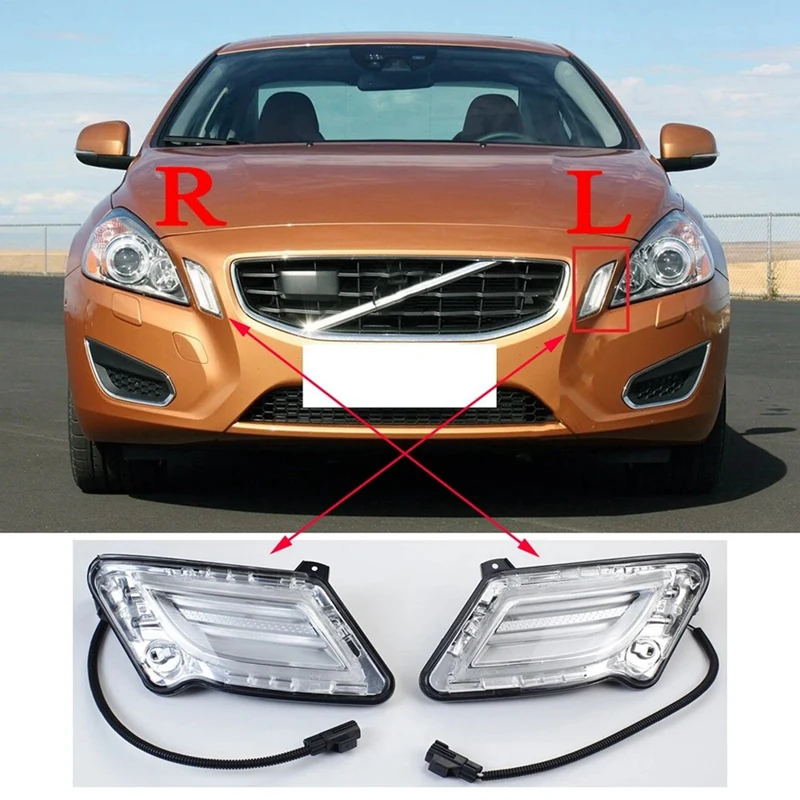 

31278558 31278557 автомобильный левый и правый передний фонарь, маркер, указатель поворота, фонарь для Volvo S60 V60 2011-2013