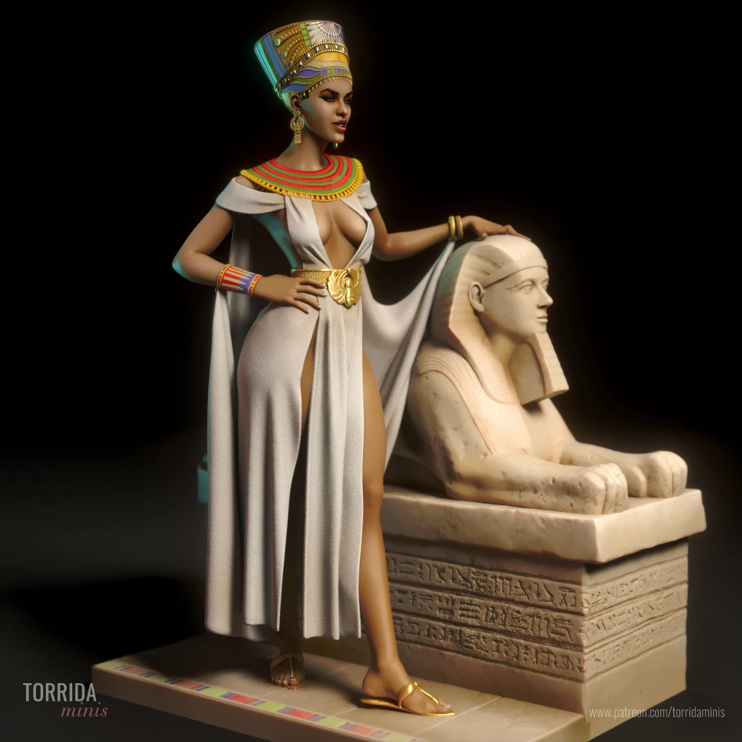 Набор моделей для 3d-печати 1/24 Древние египетские фармакологии неfertiti смола набор