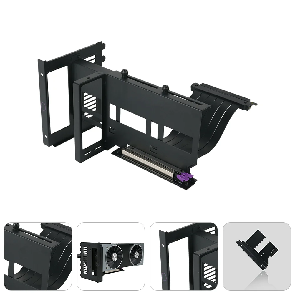 

1 Set Durable Practical GPU Holder with Cable Right Angle GPU Holder Graphic Bracket