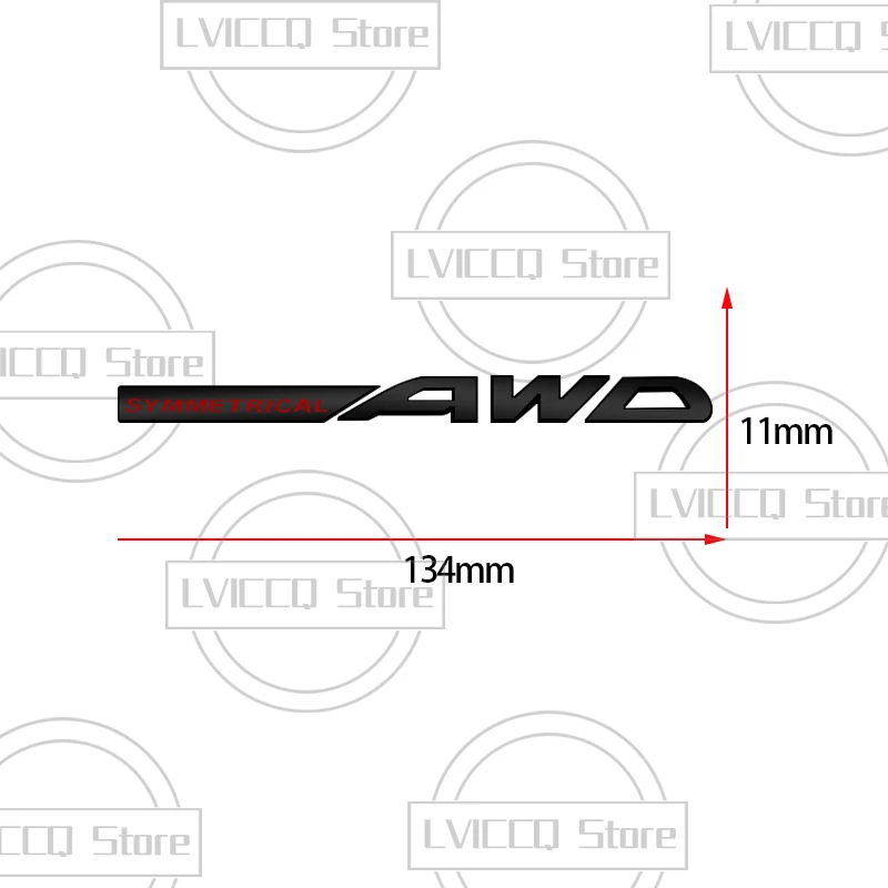 Автомобильная эмблема 3D металлический SYMMETRICAL AWD значок логотип наклейки на кузов