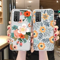 shockproof flower phone case for huawei p30 pro p40 p20 lite p smart case for honor 50 10 20 v10 10x lite 8x 8s 9x 8a 60 cover
