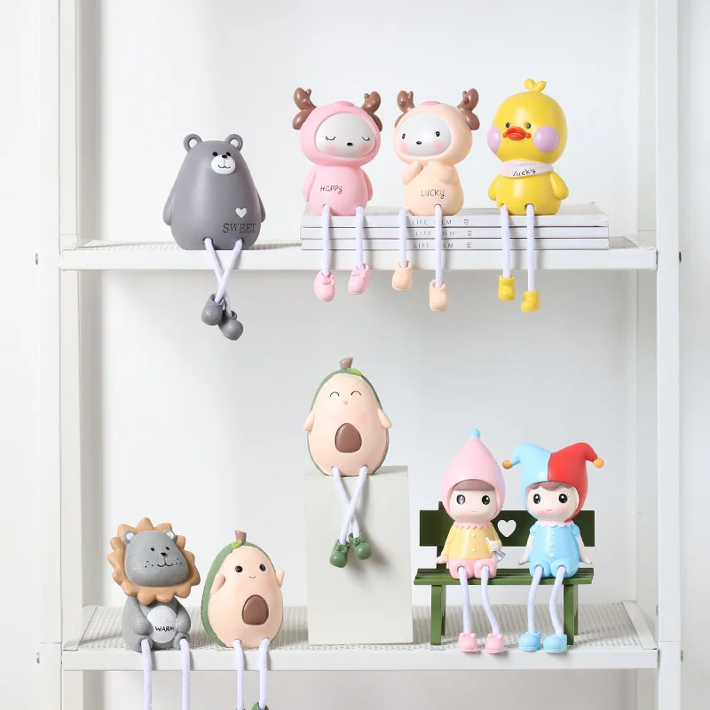 

New creative cute hanging foot doll living room wall bedroom room couple gift resin decoration home decoration craft decoration