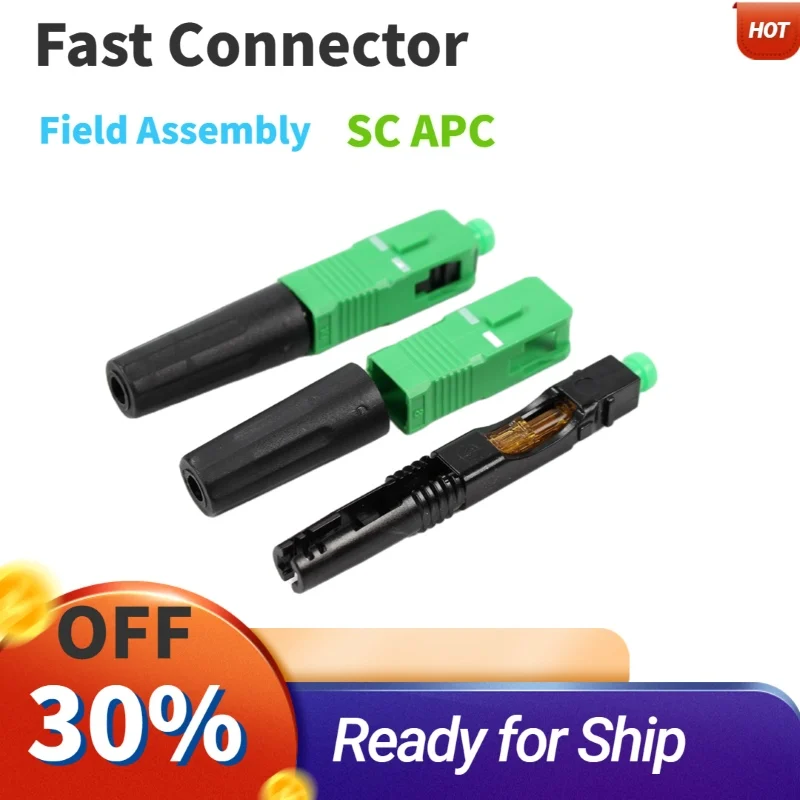 

Fiber Optic Fast Connector SC APC fibra FTTH single mode scapc Quick Connector SC APC adapter Field Assembly Free shipping