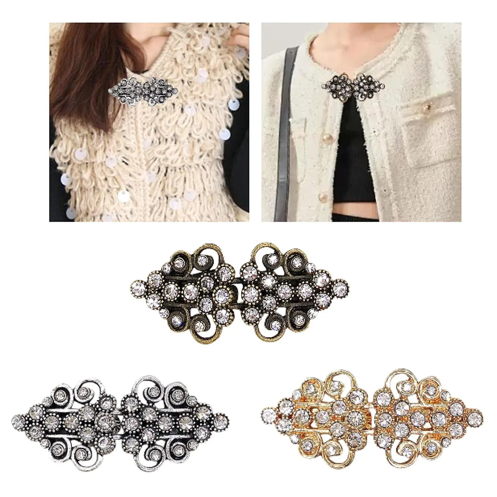 Зажим для свитера простые в использовании аксессуары с вырезами на воротнике