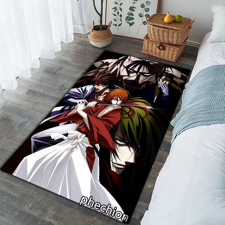 

phechion Rurouni Kenshin 3D Print Carpet Square Anti-Skid Area Floor Mat Rug Non-slip Mat Dining Room Living Room Bedroom S110