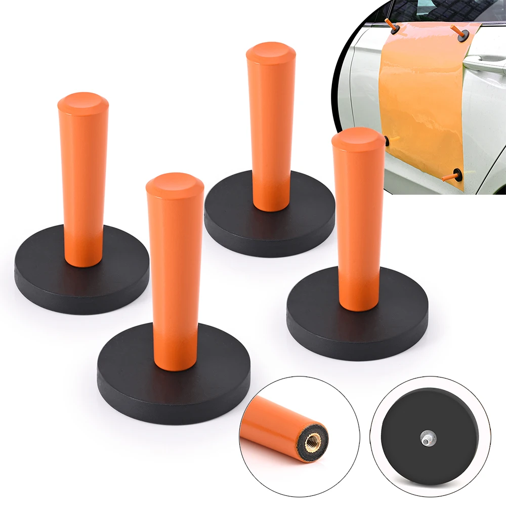 

EHDIS 4/8pcs Vehicle Wrap Vinyl Gripper Car Decals Covering PPF Film Strong Magnetic Holders Fixer Window Tint Sticker Fix Tools
