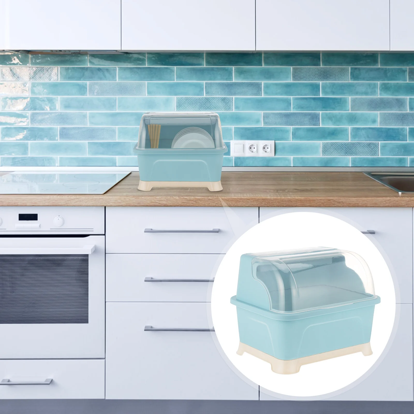 

Кухонная сушилка для тарелок, сушилка для посуды, держатель для палочек, органайзер для посуды, держатель для посуды с крышкой