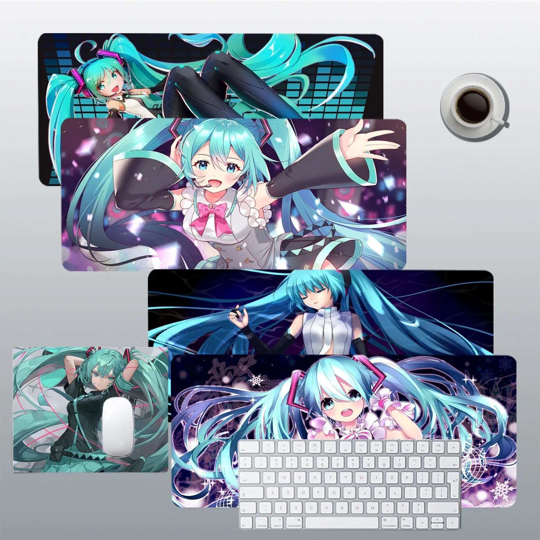 

H-hatsune girl M-miku Mousepad Cute Silicone large/small Pad to Mouse pad Game Size for Game Keyboard Pad