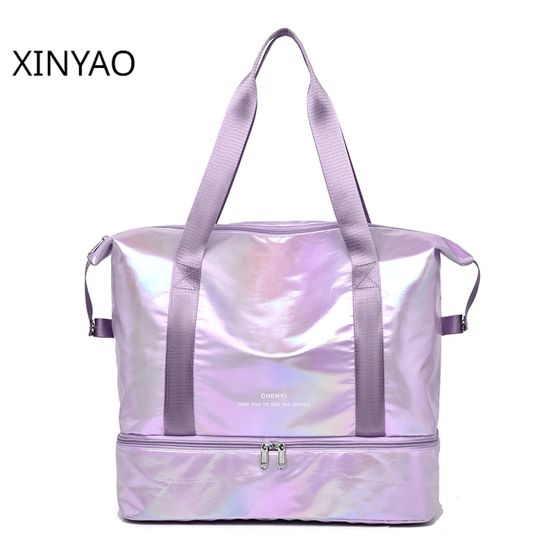 

Women's Travel Bag Large Capacity Shoulder Bag Fitness Handbag Casual Crossbody Suitcase Dry and Wet Separation