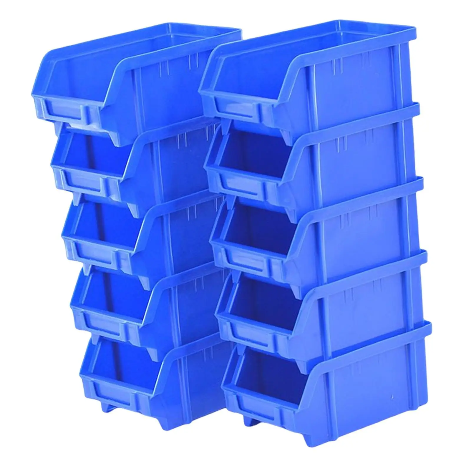 

10Pcs Heavy Duty Package Storage Boxes Containers Plastic for Workshop