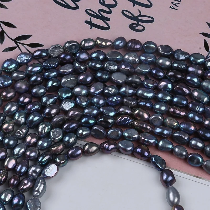 

Женские Ювелирные изделия 6-7 мм, черные Натуральные Искусственные пряди с отверстиями