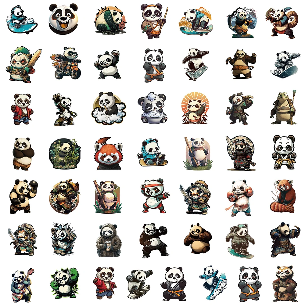 10/30/50 шт. классные граффити Конг-фу панда искусственная кожа скрапбукинг ноутбук