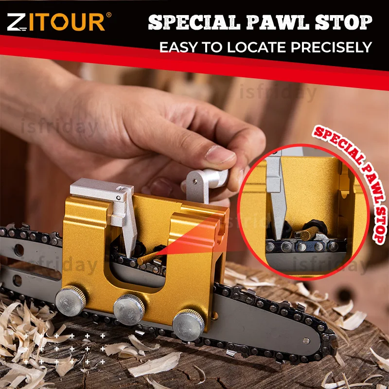 Цзыкор®Простой портативный точильный инструмент для бензопилы с 3 шт.