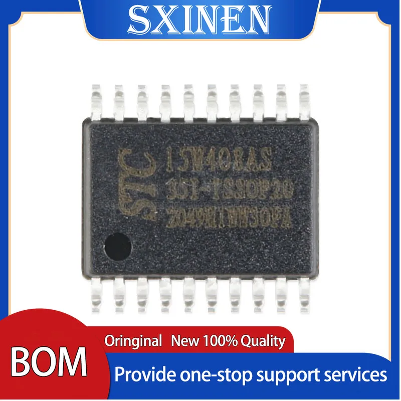 2PCS STC15W408AS-35I-TSSOP20 Enhanced 1T 8051 Single-chip Microcomputer Microcontroller MCU | Integrated Circuits